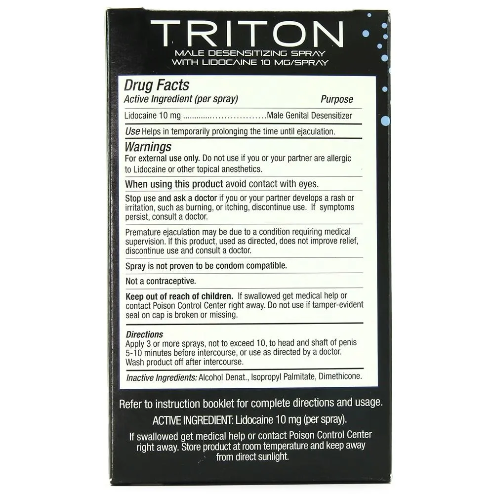Triton Male Desensitizing Spray in 1oz-30mL