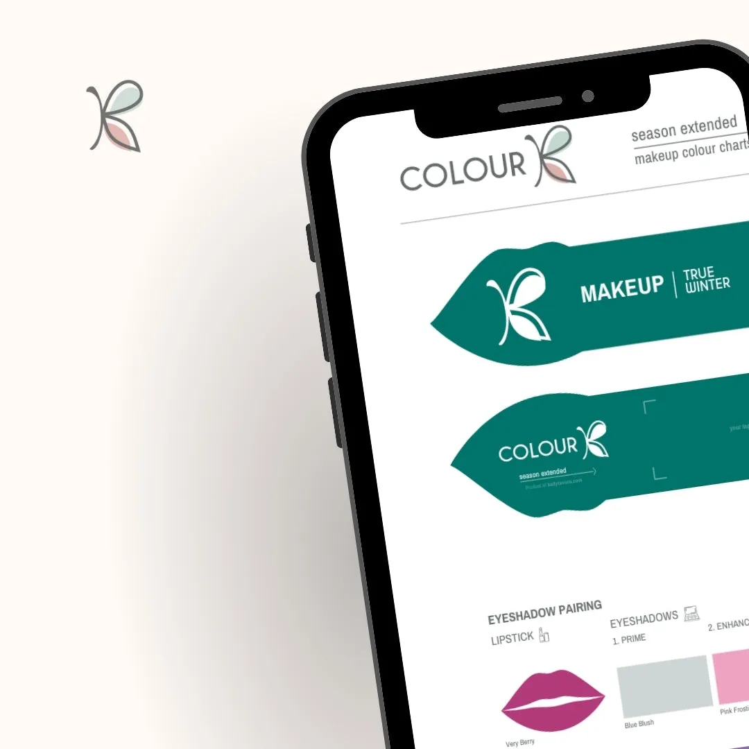TRUE / COOL Winter Makeup DIGITAL colour palette