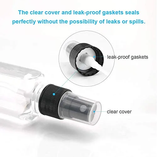 ULG Amber Fine Mist Sprayer Bottles Pump Pack of 4