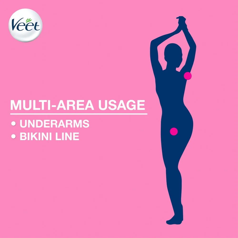 Veet Easy Gel Bikini Line and Underarm 16 Wax Strips For Normal Skin