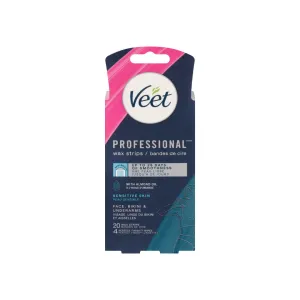 Veet Easy-Gel Face Wax Strips Sensitive Skin, 20S