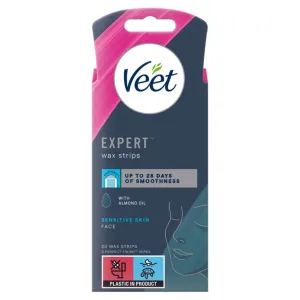 Veet Expert Wax Strips Face Sensitive 20S