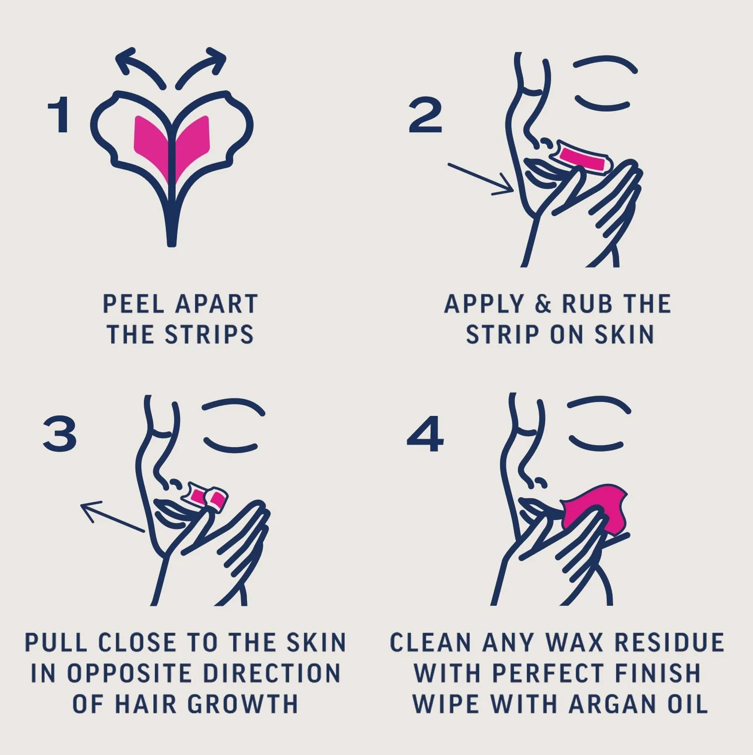Veet Expert Wax Strips Face With Almond Oil x 20
