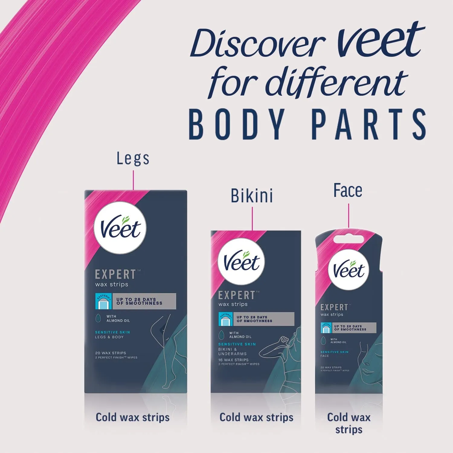 Veet Expert Wax Strips Legs & Body x 40