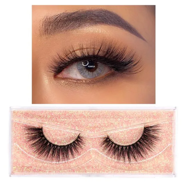 VenusFox Makeup Eyelashes 3D Mink Lashes Fluffy Soft Wispy Natural Cross Eyelash Extension Reusable Lashes Mink False Eyelashes