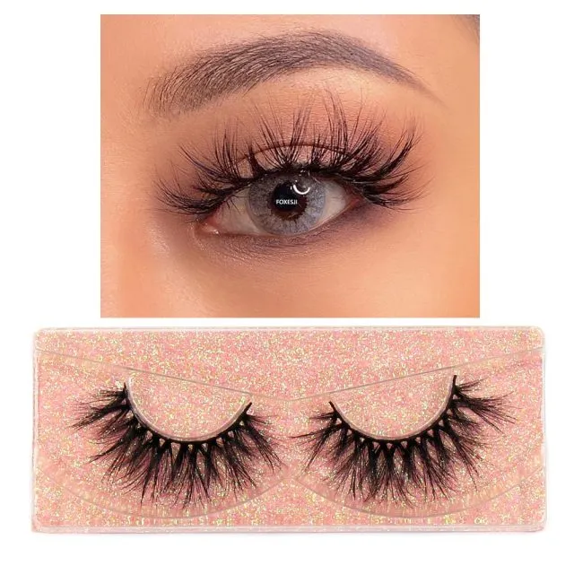 VenusFox Makeup Eyelashes 3D Mink Lashes Fluffy Soft Wispy Natural Cross Eyelash Extension Reusable Lashes Mink False Eyelashes