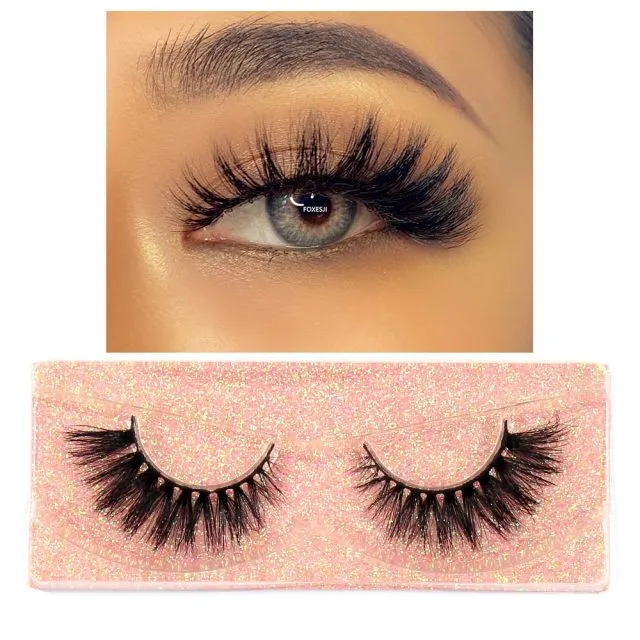 VenusFox Makeup Eyelashes 3D Mink Lashes Fluffy Soft Wispy Natural Cross Eyelash Extension Reusable Lashes Mink False Eyelashes