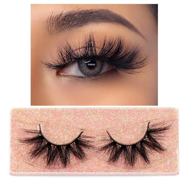 VenusFox Makeup Eyelashes 3D Mink Lashes Fluffy Soft Wispy Natural Cross Eyelash Extension Reusable Lashes Mink False Eyelashes
