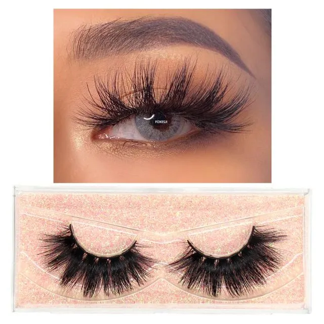 VenusFox Makeup Eyelashes 3D Mink Lashes Fluffy Soft Wispy Natural Cross Eyelash Extension Reusable Lashes Mink False Eyelashes
