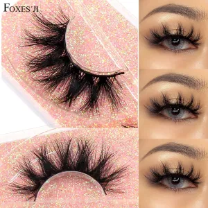 VenusFox Makeup Eyelashes 3D Mink Lashes Fluffy Soft Wispy Natural Cross Eyelash Extension Reusable Lashes Mink False Eyelashes