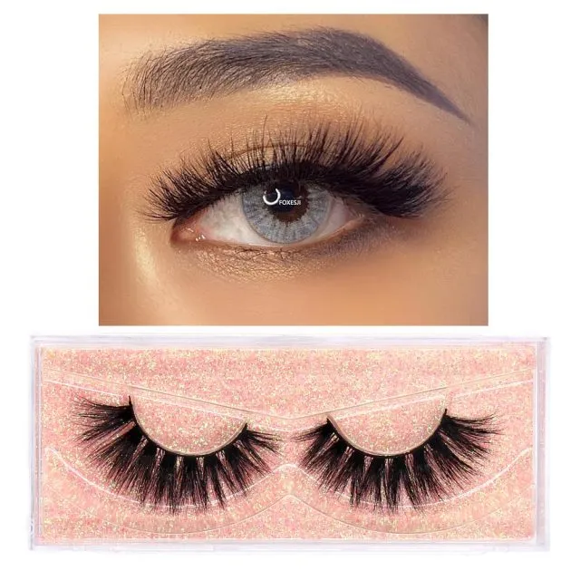 VenusFox Makeup Eyelashes 3D Mink Lashes Fluffy Soft Wispy Natural Cross Eyelash Extension Reusable Lashes Mink False Eyelashes