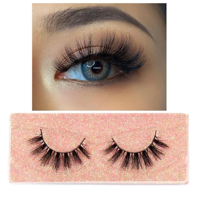 VenusFox Makeup Eyelashes 3D Mink Lashes Fluffy Soft Wispy Natural Cross Eyelash Extension Reusable Lashes Mink False Eyelashes