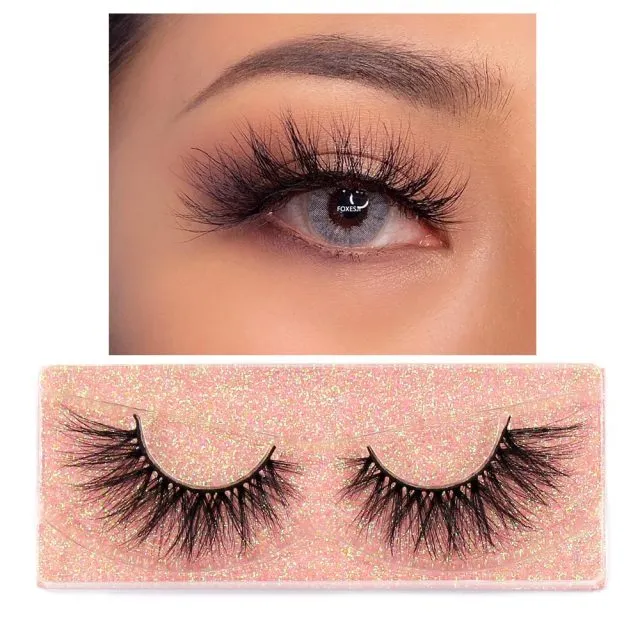 VenusFox Makeup Eyelashes 3D Mink Lashes Fluffy Soft Wispy Natural Cross Eyelash Extension Reusable Lashes Mink False Eyelashes