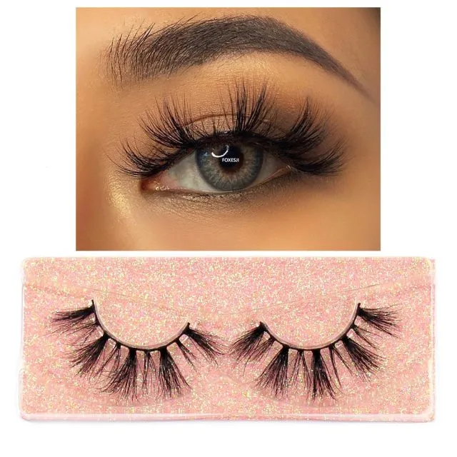 VenusFox Makeup Eyelashes 3D Mink Lashes Fluffy Soft Wispy Natural Cross Eyelash Extension Reusable Lashes Mink False Eyelashes