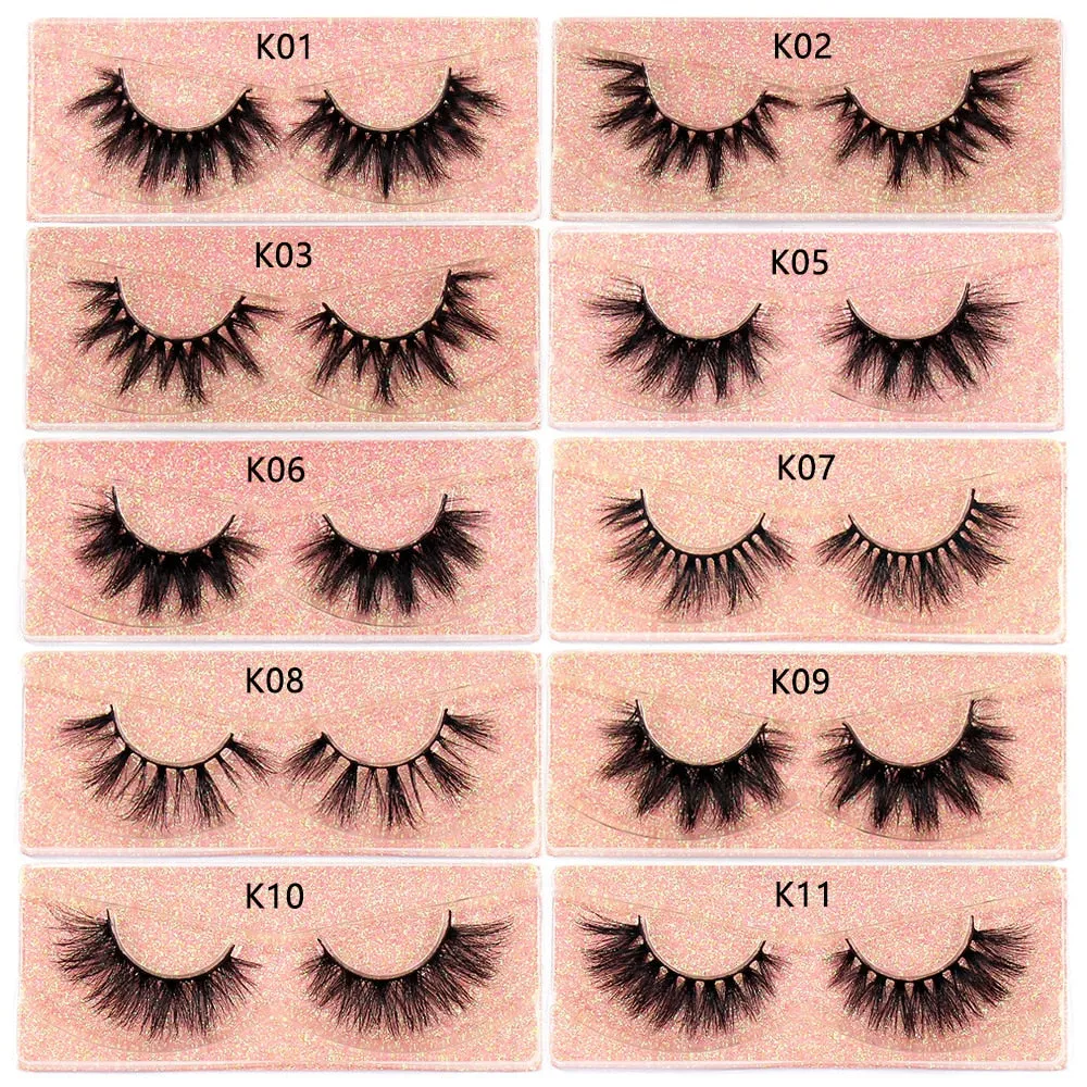 VenusFox Makeup Eyelashes 3D Mink Lashes Fluffy Soft Wispy Natural Cross Eyelash Extension Reusable Lashes Mink False Eyelashes