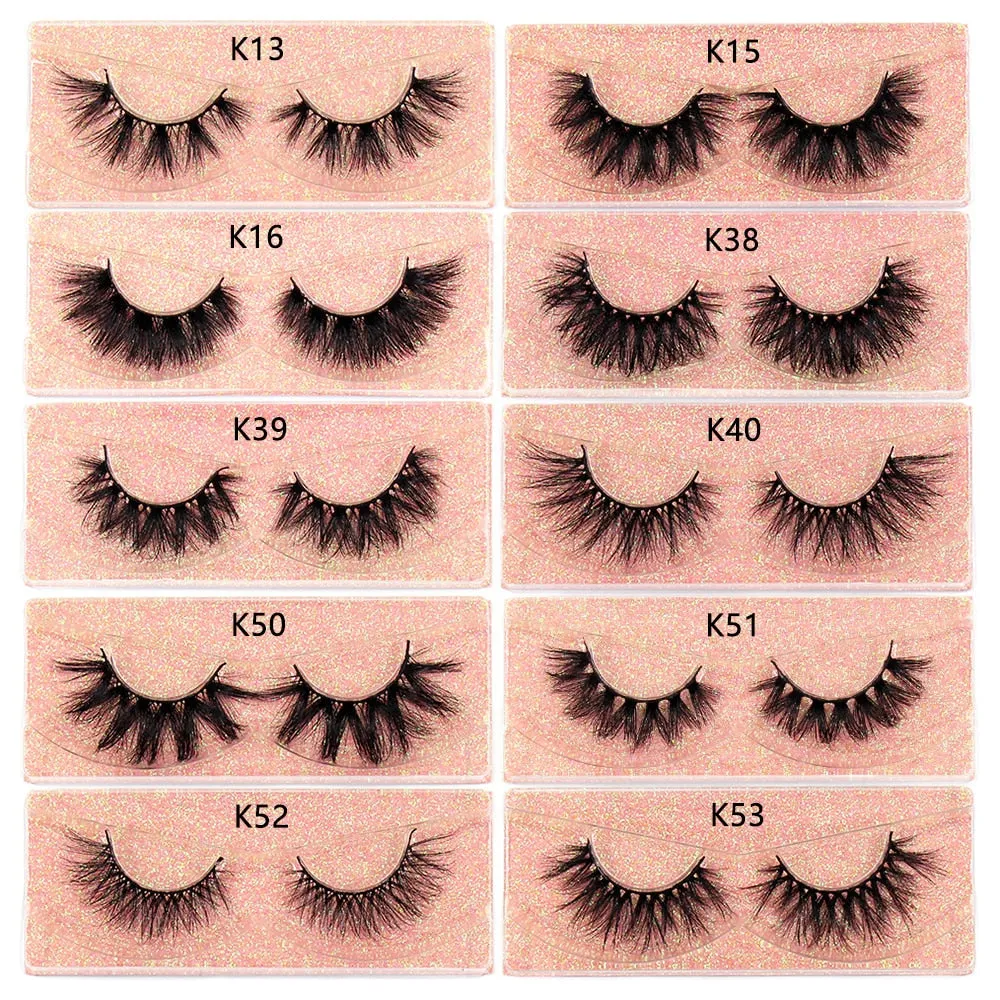 VenusFox Makeup Eyelashes 3D Mink Lashes Fluffy Soft Wispy Natural Cross Eyelash Extension Reusable Lashes Mink False Eyelashes