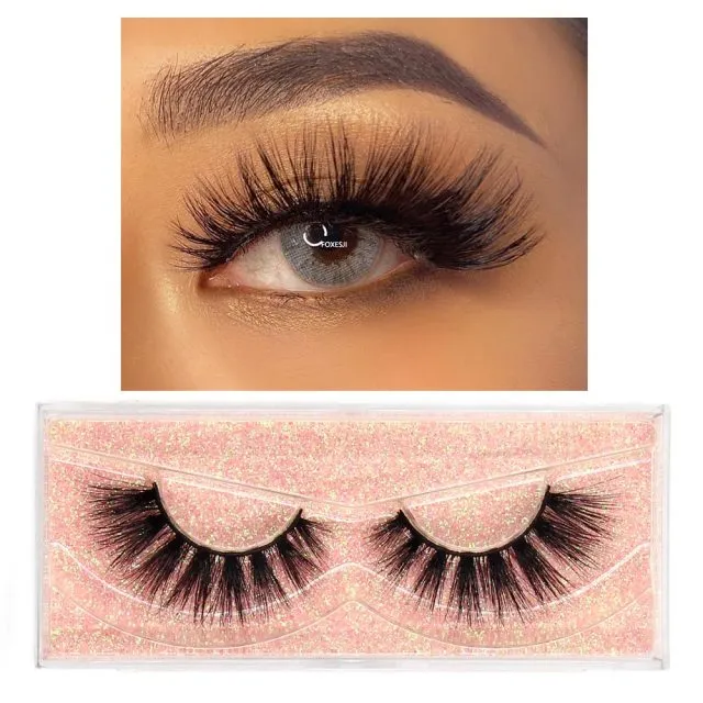 VenusFox Makeup Eyelashes 3D Mink Lashes Fluffy Soft Wispy Natural Cross Eyelash Extension Reusable Lashes Mink False Eyelashes