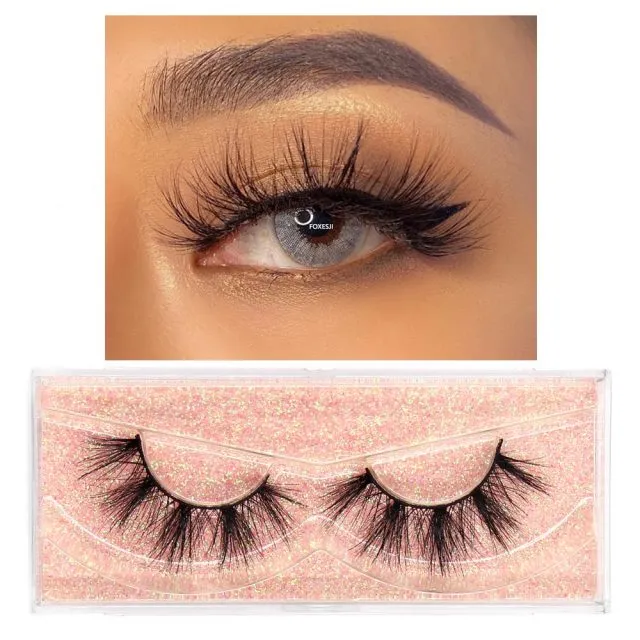 VenusFox Makeup Eyelashes 3D Mink Lashes Fluffy Soft Wispy Natural Cross Eyelash Extension Reusable Lashes Mink False Eyelashes