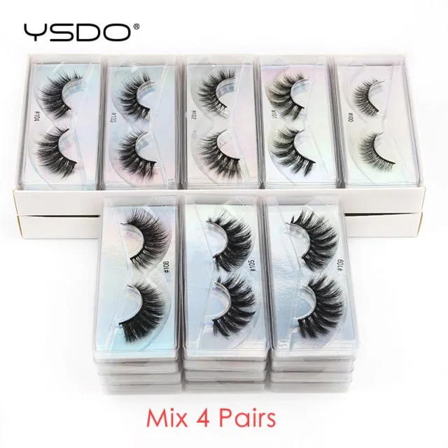 VenusFox Wholesale Lashes Dramatic 3D Mink Eyelashes Bulk 4/10/50/100/200 Pcs Natural Mink Lashes Long False Eyelashes Makeup Faux Cils