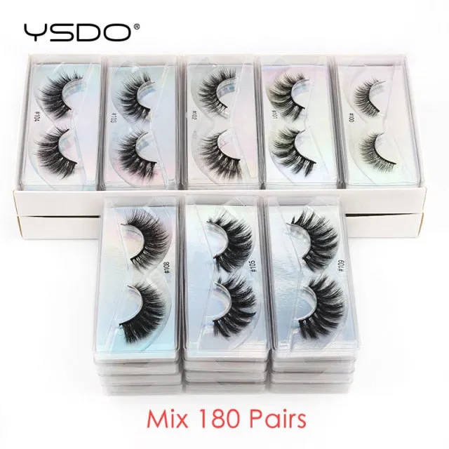 VenusFox Wholesale Lashes Dramatic 3D Mink Eyelashes Bulk 4/10/50/100/200 Pcs Natural Mink Lashes Long False Eyelashes Makeup Faux Cils