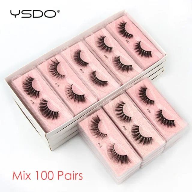 VenusFox Wholesale Lashes Dramatic 3D Mink Eyelashes Bulk 4/10/50/100/200 Pcs Natural Mink Lashes Long False Eyelashes Makeup Faux Cils