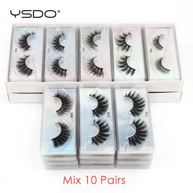VenusFox Wholesale Lashes Dramatic 3D Mink Eyelashes Bulk 4/10/50/100/200 Pcs Natural Mink Lashes Long False Eyelashes Makeup Faux Cils