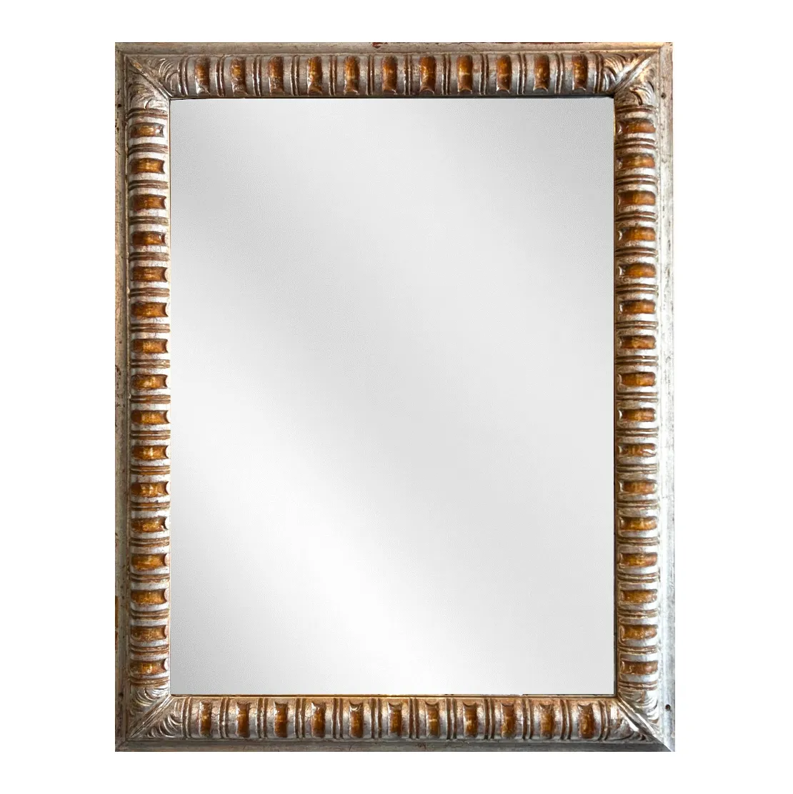 Vintage Silver Wooden Mirror