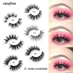 Visofree Mink Lashes 3D Mink Eyelashes 100% Cruelty free Lashes