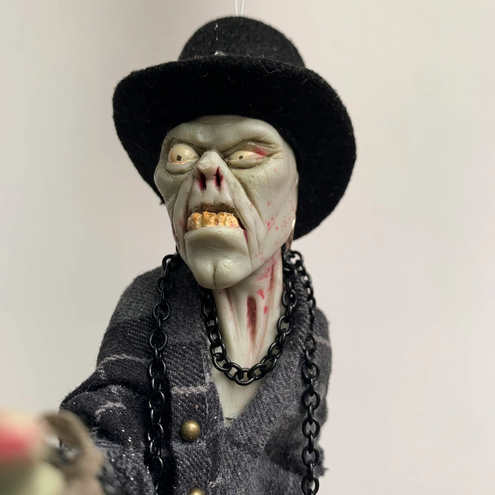 Voodoo Witch Doctor - Creep Halloween hanging decoration - By Sculptor Ken Fedoruk - Limited Edition Handmade