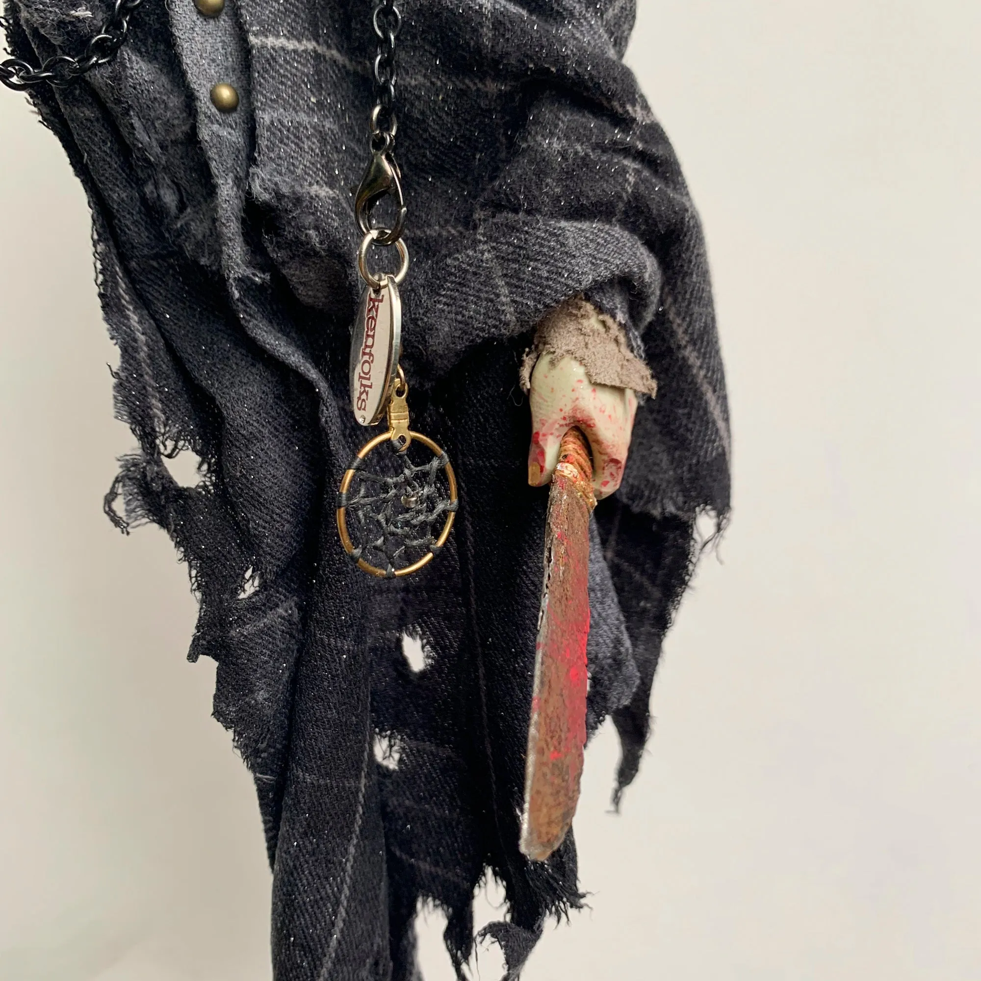Voodoo Witch Doctor - Creep Halloween hanging decoration - By Sculptor Ken Fedoruk - Limited Edition Handmade