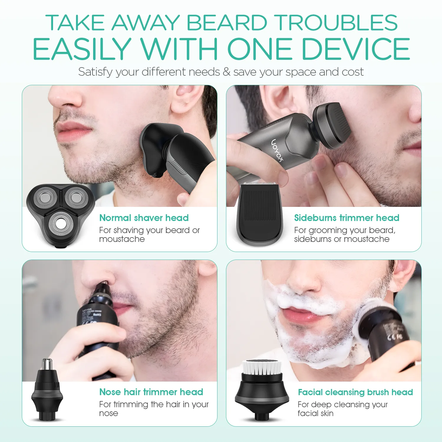 VOYOR Electric Beard Trimmer TX410