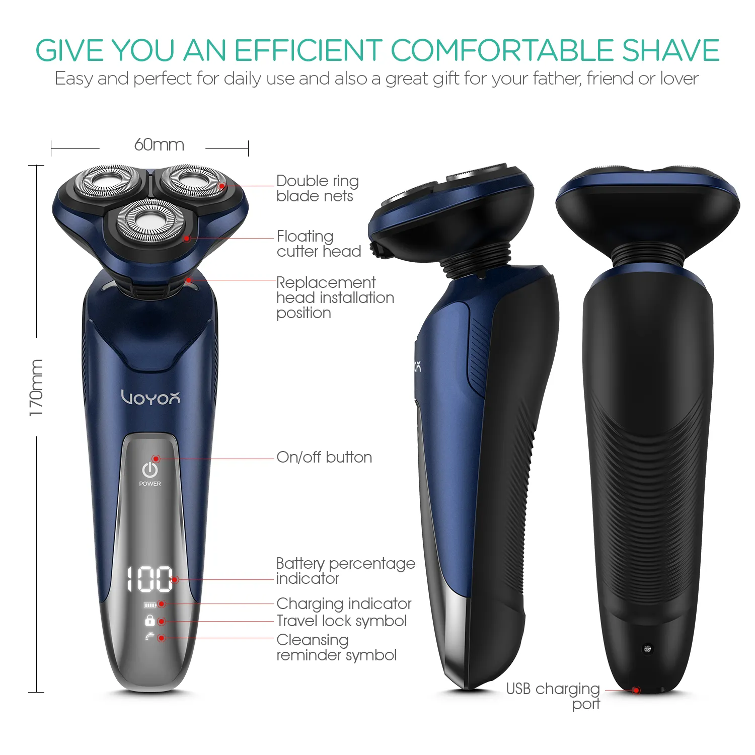 VOYOR Electric Beard Trimmer TX410