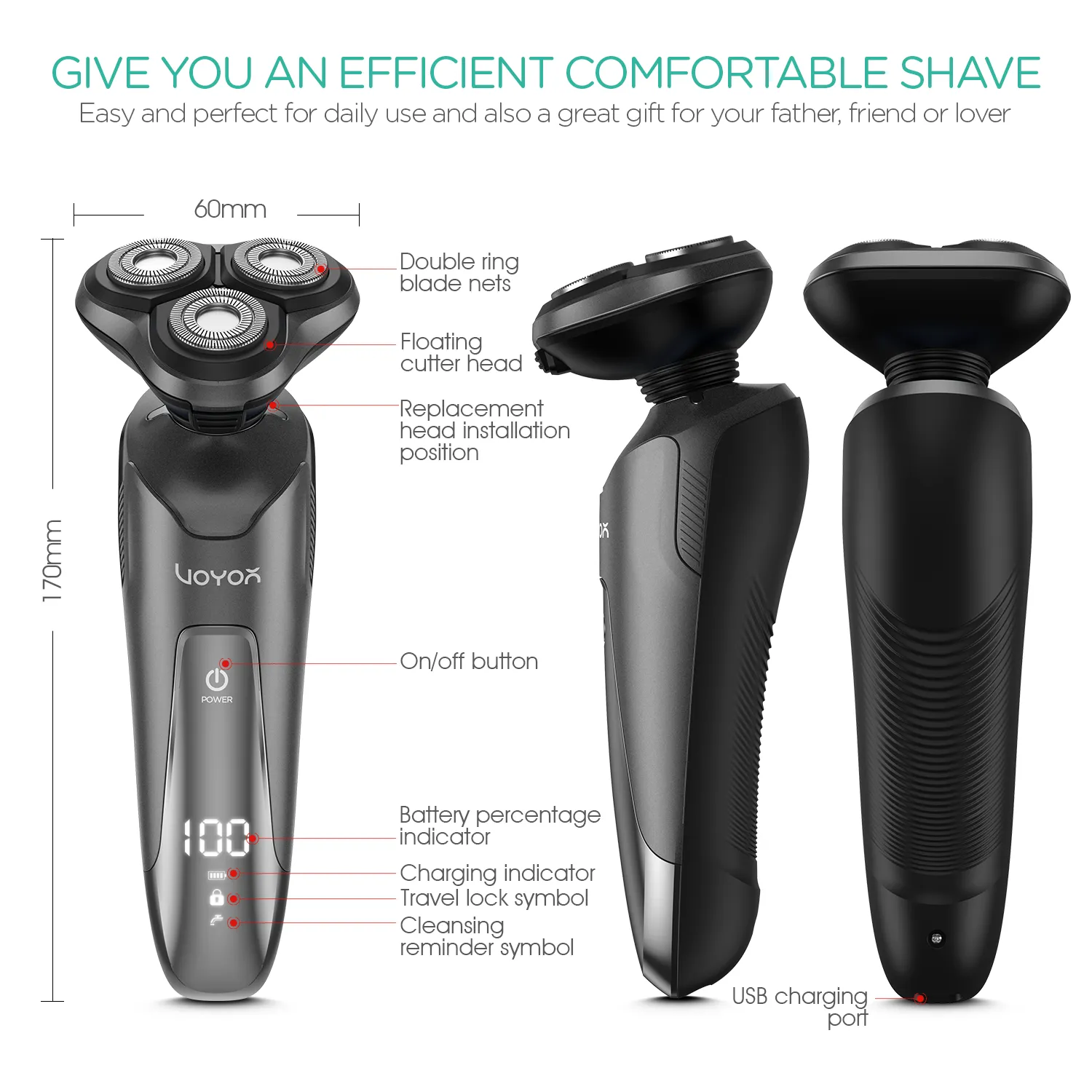 VOYOR Electric Beard Trimmer TX410