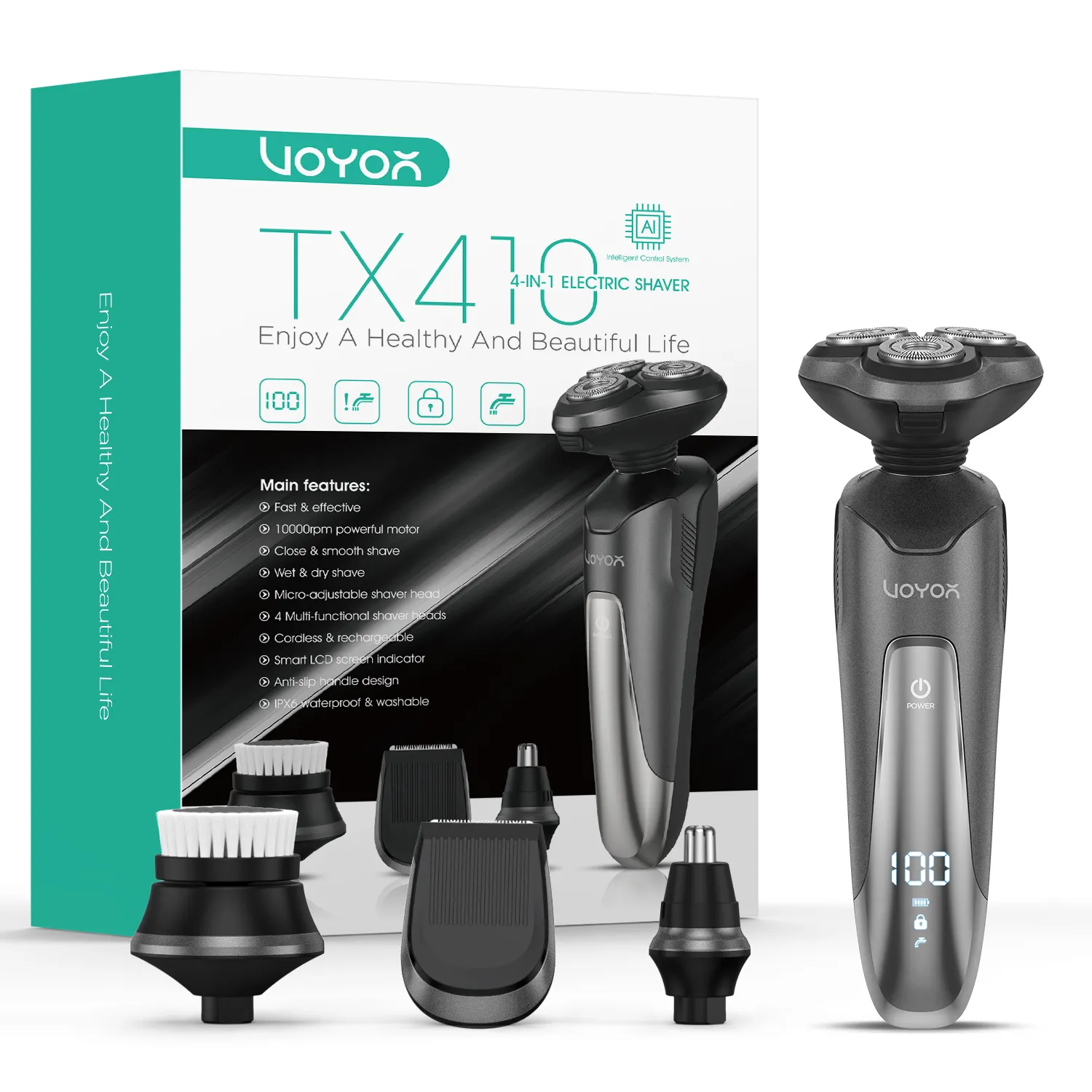 VOYOR Electric Beard Trimmer TX410