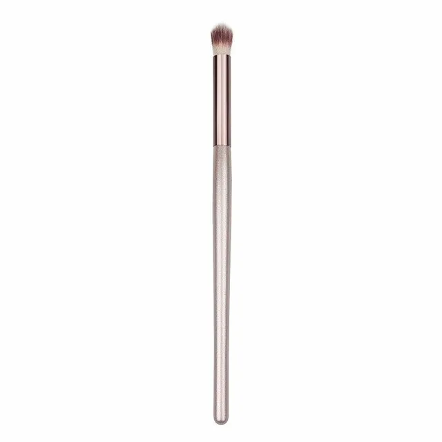 Wooden Champagne Makeup Brushes Set