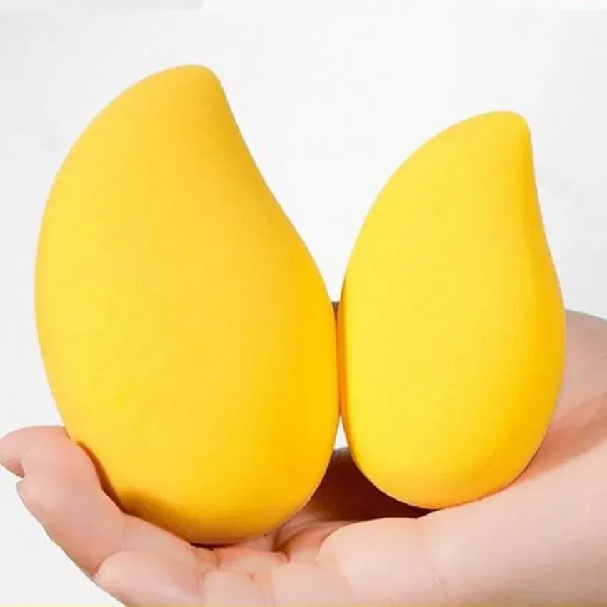 Yeknu 1PCS Dry and Wet Use Cosmetic Mango Shape Puff Powder Puff Professional Women's Makeup Foundation Sponge Beauty Make Up Tools