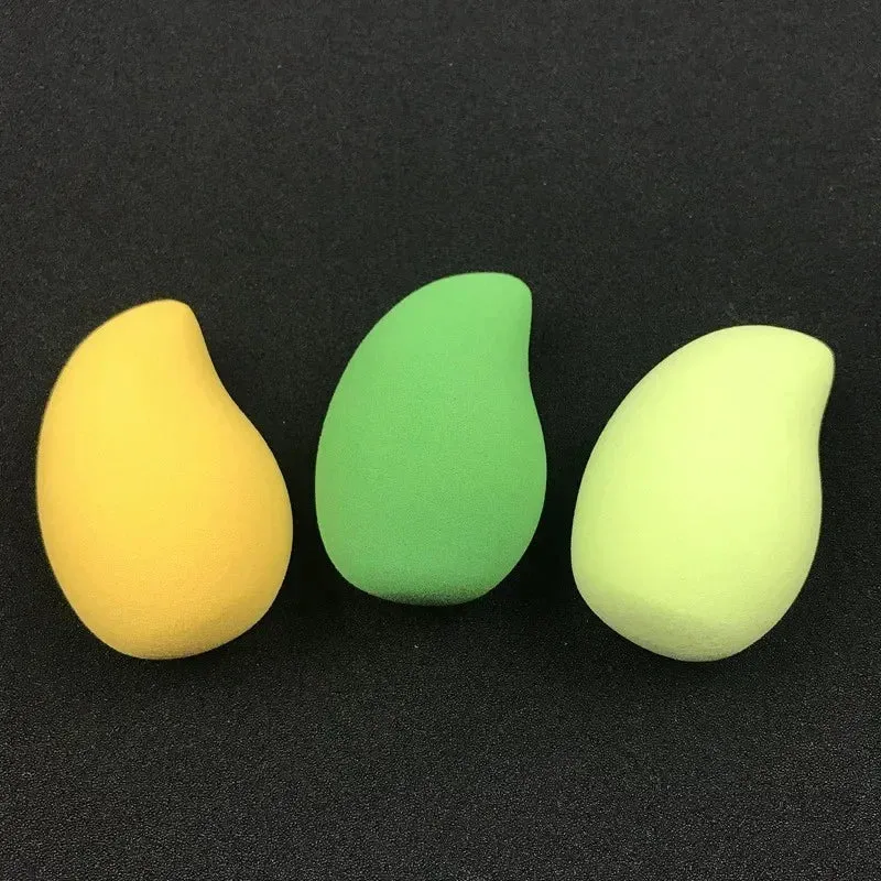 Yeknu 1PCS Dry and Wet Use Cosmetic Mango Shape Puff Powder Puff Professional Women's Makeup Foundation Sponge Beauty Make Up Tools