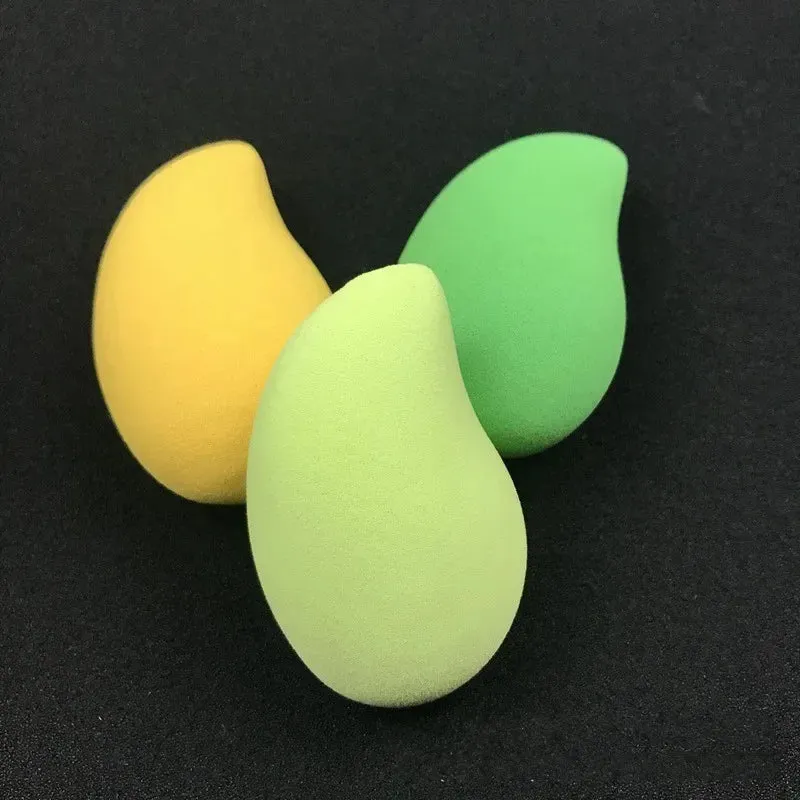 Yeknu 1PCS Dry and Wet Use Cosmetic Mango Shape Puff Powder Puff Professional Women's Makeup Foundation Sponge Beauty Make Up Tools